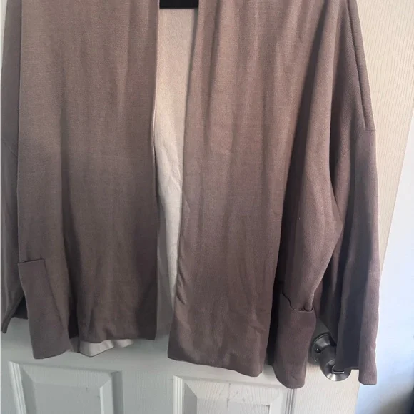 Eileen Fisher two-tone cardigan size Small - Picture 2 of 8